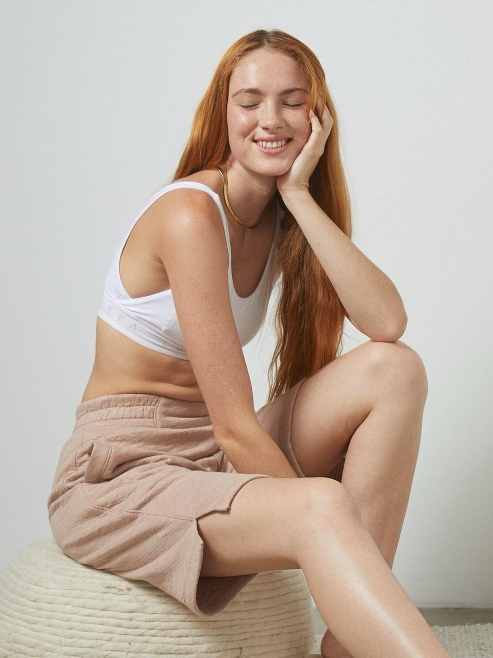 Lunya Restore Double Faced Shorts Tan Nude Size Medium NEW Neutral Sleep Lounge